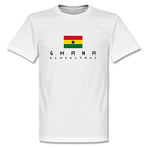 Ghana Black Stars Flag T-shirt - White