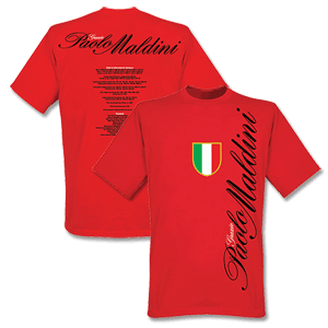Retake Grazie Paolo Maldini T-shirt - Red *Delivery end June