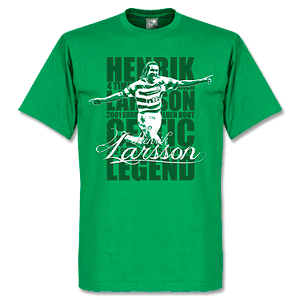 Retake Henrik Larsson Celtic Legend T-shirt - Green