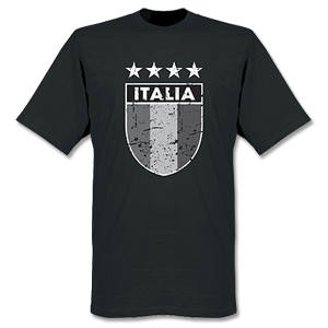 Retake Italia Vintage Crest T-shirt - Black