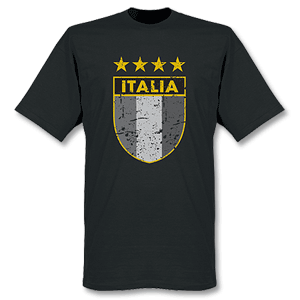 Retake Italy Gold Star Vintage Crest T-shirt