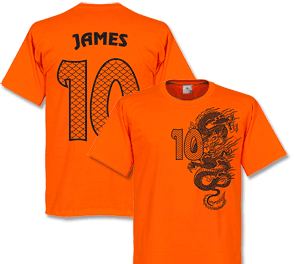 James No.10 Dragon T-shirt - Orange/Black