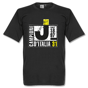 Retake Juventus Campione DItalia T-Shirt - Black