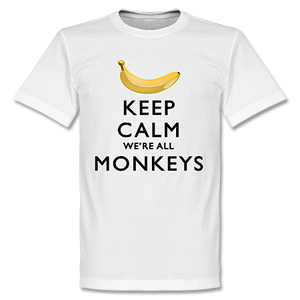 Retake Keep Calm Were All Monkeys T-Shirt - White