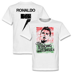 Retake Ronaldo 7 Portugal Kids T-shirt - White