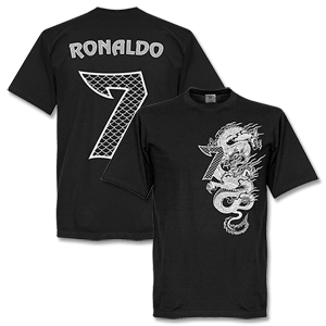 Ronaldo No.7 Dragon KIDS T-shirt - Black