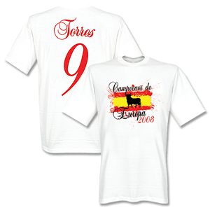 Spain European Champions Tee Torres 9 - White Delivery end July