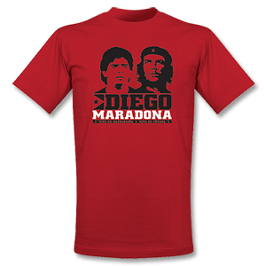 Viva El Futbol T-Shirt Maradona and Che - Red