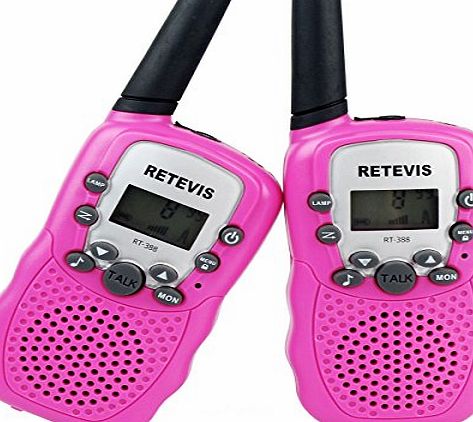 Best Christmas Gift!!! Retevis RT-388 UHF446.00625-446.09375MHz Frequency Range 8 Channels 0.5W Twin Toy Walkie Talkie Support LCD Display and Build-in Flashlight and Channle Lock Two-Way Radio for Ki