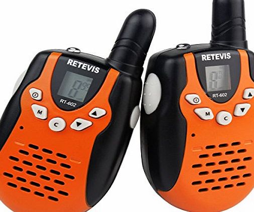 Retevis New RT-602 UK Plug 0.5W 8Channles UHF446.00625-446.09375MHz Frequency Range Twin Walkie Talkie with Built-in Flashlight and LCD Display Support Vox and Backlit Display and Channle Lock and Low