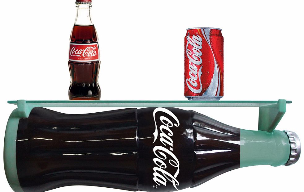 Retro Coca-Cola Resin 3D Bottle Wall Shelf