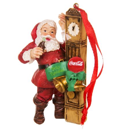 Retro Coca-Cola Santa Hanging Ornament