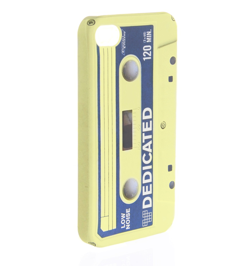 Cream And Blue Cassette iPhone 4 Case from