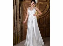 Retro Elegant Stretch satin Wedding Dresses White
