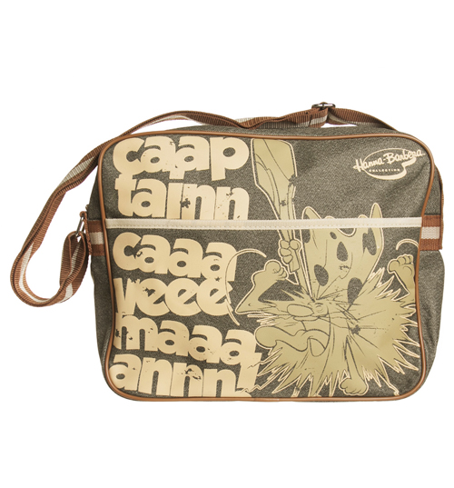 Retro Khaki Canvas Captain Caveman Messenger Bag
