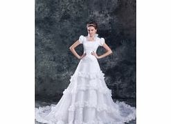 Retro Luxury A-line Short-sleeves Ruffles