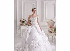 Retro Noble Strapless Taffeta Chapel Train