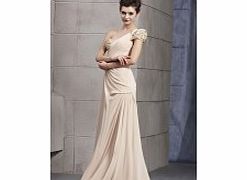 Retro One Shoulder Sleeveless Stretch satin