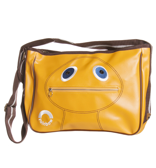 Retro Orange Zippy Rainbow Satchel Bag
