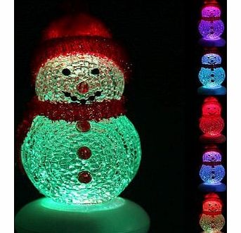 -Lovely Colour Changing Snowman Battery Powered 5 Led Christmas Figure Great For The Office/Home(batteries Included)