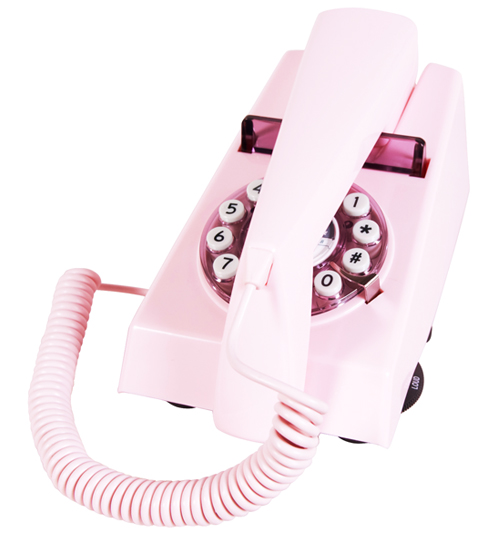 Retro Pink Trim Telephone