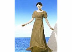 Retro Scoop Short Sleeve Stretch satin Evening