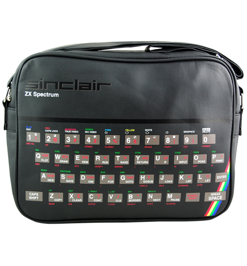 Retro Sinclair ZX Spectrum Computer Messenger Bag