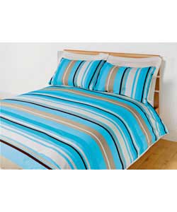 Retro Square Double Duvet Set - Chocolate