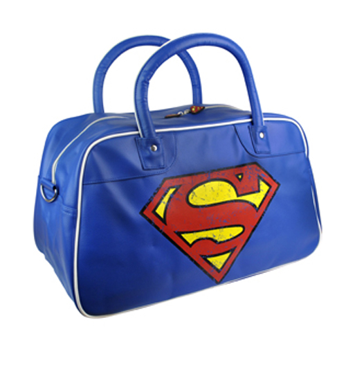 Retro Superman Logo PU Weekend Bag