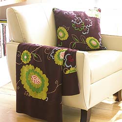 Throw and 2 Cushions