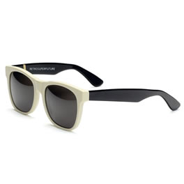 Retrosuperfuture Retro Super Future Creme/ Black Sunglasses