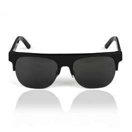 Retrosuperfuturefashion Retro Super Future Andrea Black Flat Sunglasses