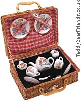 Reutter Porcelain Teddy Bear Picnic Basket