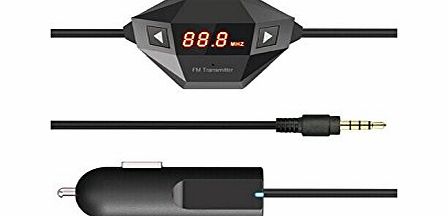 Revesun F27 In Car Universal Wireless FM Transmitter for MP3 MP4 IPod5 IPod4 Ipod Touch Ipad air and any Audio Player with 3.5mm Audio Jack