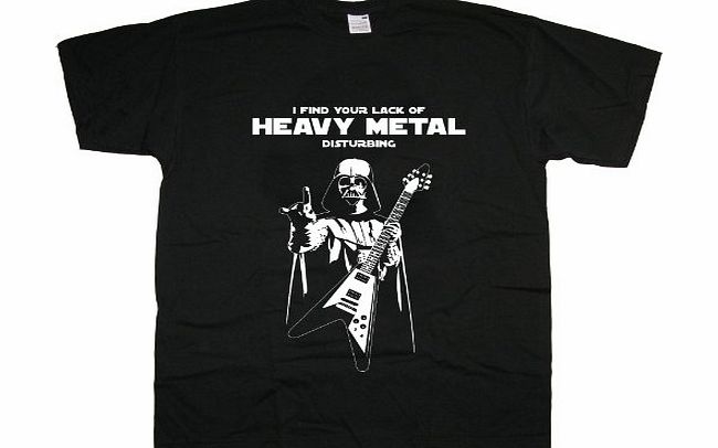 Funny Darth Vader Star Wars Parody T Shirts Heavy Thrash Metal Mens Tee S-XXXL (XXX-Large)