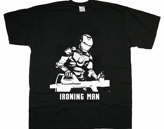 Funny Iron Man Tony Stark Super Hero Parody T Shirts Mens Tee S M L XL XXL XXXL Top Clothes (Large, Black)