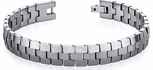 Revoni Contemporary Mens watch style Tungsten Carbide Bracelet