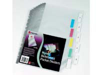 REXEL 12590 A4 5 part clear multi-punched tabbed