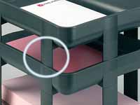 REXEL Agenda2 charcoal variable height riser, SET of 5