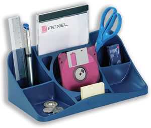 Rexel Agenda2 Desk Tidy W286xD153xH92mm Blue Ref