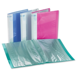 rexel Ice Display Book 20 Pockets A4 Assorted