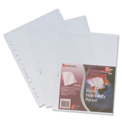 Rexel Nyrex Heavy Duty Side Opening A4 Pockets