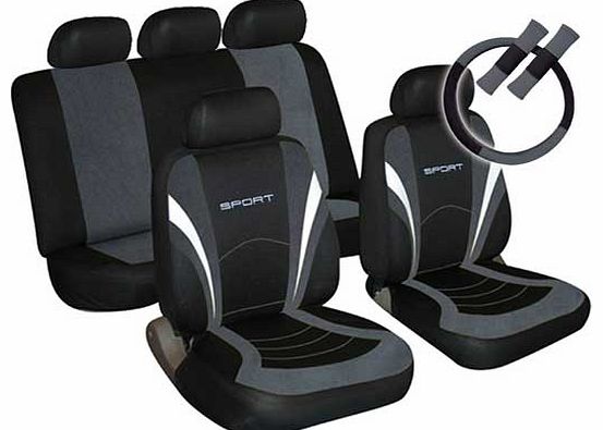 Rezistanz Sport Seat Cover. Steering Wheel and Seat Belt