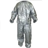 RFE SILVER VINYL SAUNA / WEIGHT LOSS SUIT SIZE M/L