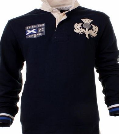 Rhino Mens Rhino Heritage Rugby Shirt Long Sleeve Size Large