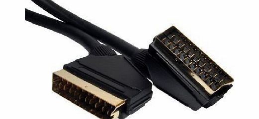rhinocables 5m 5 metre GOLD Fully Wired Lead 21 Pin Scart Cable Connect Sky / Cable Boxes Dvd To TV