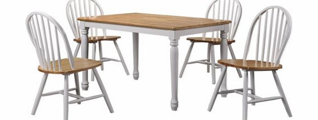 Rhode Island Solid Wood Rectangular Dining Set