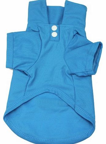 RHX POLO T-Shirt Dog Pet Clothes Fashion Outfit Apparel Jumpsuit Comfortable M Blue