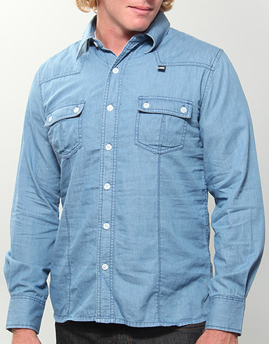 Rhythm Ashbury Shirt - Light Blue