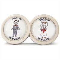 Richard Cammish Bride and Groom Separate Personalised Cufflinks